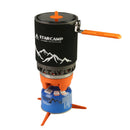 Sistema de cozinha Starcamp 1800ml – fogareiro rápido com panela para camping e trilhas.