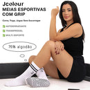 Meias Esportivas Femininas de Algodão Puro – Antiderrapante e Conforto Absoluto