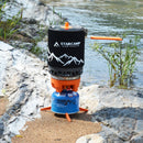 Sistema de cozinha Starcamp 1800ml – fogareiro rápido com panela para camping e trilhas.