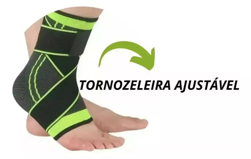 Tornozeleira Ortopédica de Compressão Ajustável