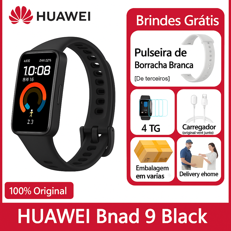 HUAWEI Band 9 Smartband - Tela AMOLED 1,47", Monitor Cardíaco e 2 Semanas de Bateria