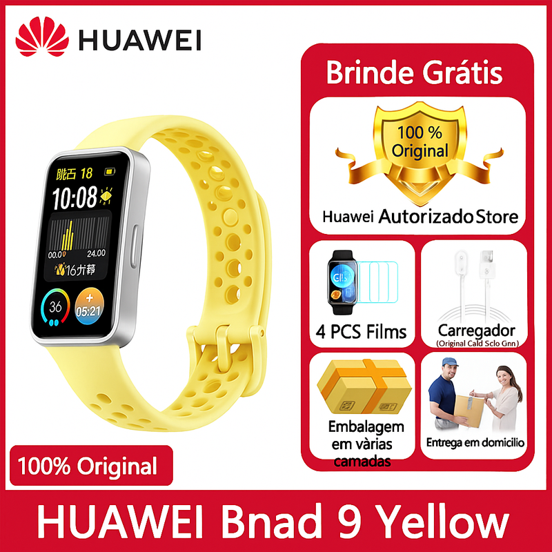 HUAWEI Band 9 Smartband - Tela AMOLED 1,47", Monitor Cardíaco e 2 Semanas de Bateria