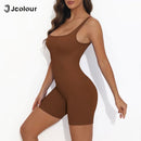 Macacão de Yoga Feminino Sem Costura com Costas Abertas