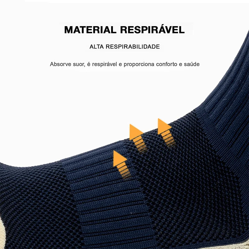 Meias Esportivas Cano Alto Antiderrapantes